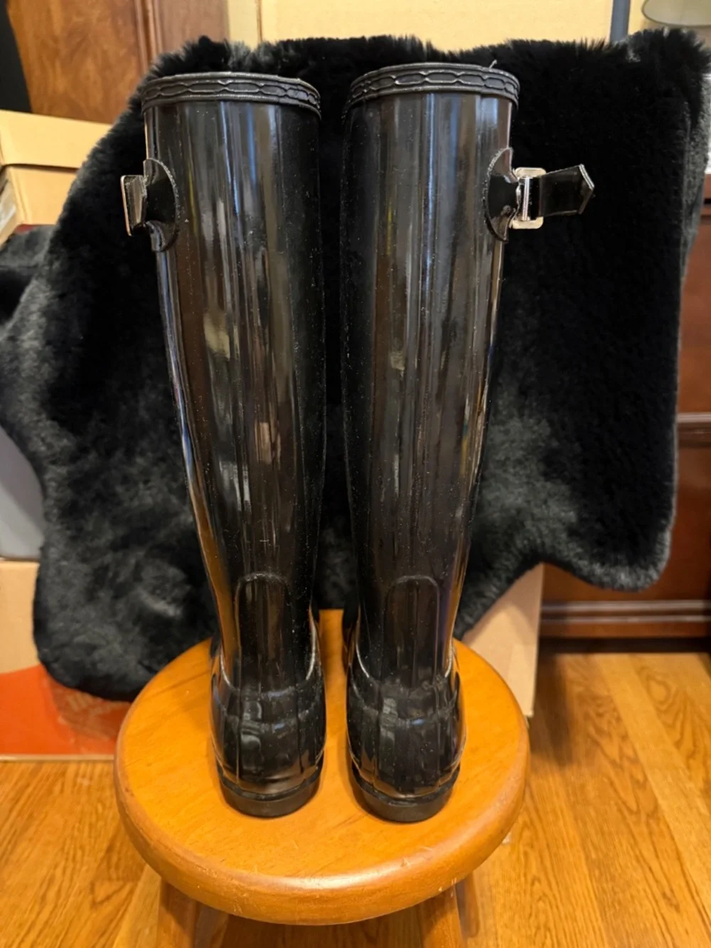Black Hunter tall rain boots